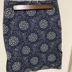 Patterned Pencil Skirt